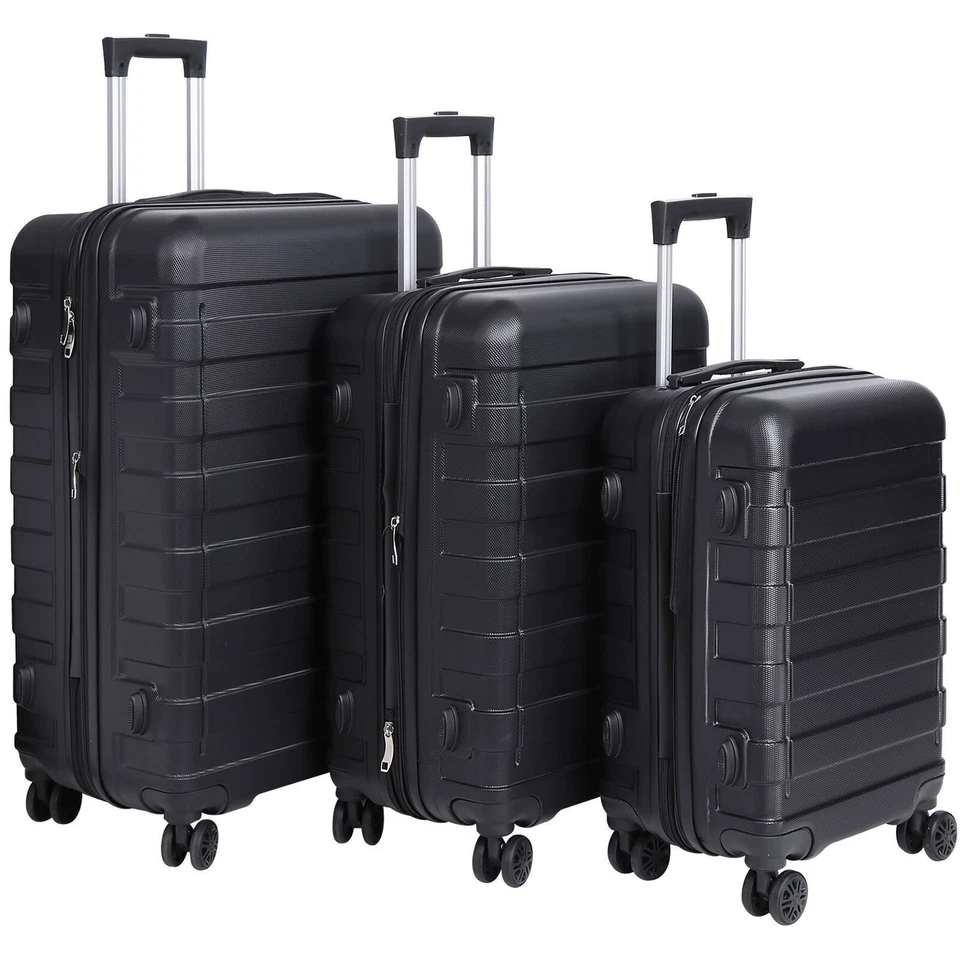 SEGAWE Luggage Set 3 Piece Expandable Spinner Suitcase W/Combination Lock 22.5"26.3"30"