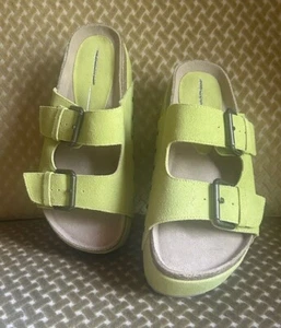 Free People Intentionally Blank Rule Breaker Suede Platform Sandals NEW 5.5-6 - Picture 1 of 21