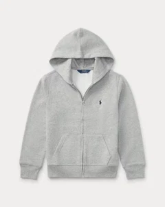 NEW $60 Polo Ralph Lauren Toddler Boys Classic Gray Fleece Zip Front Hoodie Sz 6 - Picture 1 of 5