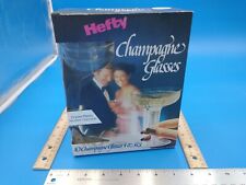 Vintage 1981 Hefty Champagne Glasses Crystal Plastic - 4.0 oz qty 10 #Z904