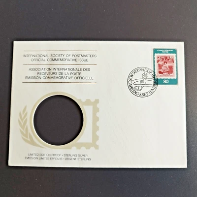 Liechtenstein 1980-FDC-Int.Society of Postmasters Off.Comm.Issue.No Coin. - Image 1 of 2