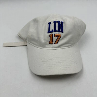 Jeremy Lin New York Knicks Name & Number Adjustable Dad Hat/Cap - White - Image 1 of 4