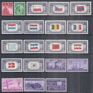 US, 1943-44 Full commemorative years set #907-926, 20v, MNH - Picture 1 of 1