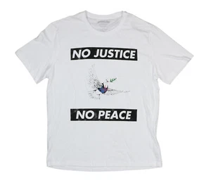 Eleven Paris Brandalised Justice Graphic Short Sleeve Men's T-Shirt L NWT White - Picture 1 of 1