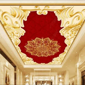 Vlies Fototapeten Dachtapeten Dachbilder Luxuriöses Goldenes Deckengemälde 12125 - Bild 1 von 3