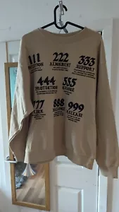HNR LDN Sudadera Números Ángel Natural Talla Mediana - Imagen 1 de 3