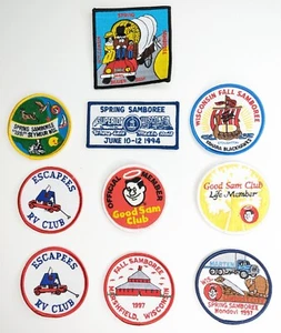 Lot of 10 NEW Vtg Camping Patches Campground Patch RV Park Wisconsin Good Sam - Picture 1 of 12