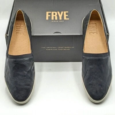 FRYE “Melanie” Women’s Slip-On Leather Sneaker (Black) Flat Ballet Shoe - NEW - Image 1 of 4