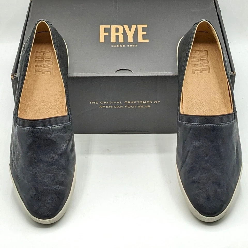 Frye Melanie Slip on Women US 9 Black Loafer Pre Owned 1276