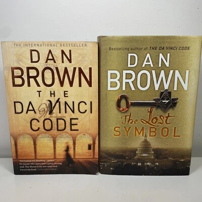2 Lot Dan Brown Large Books - The Da Vinci Code & The Lost Symbol - image 1 of 4