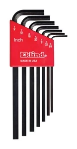 Eklind 10207 legierter Stahl Standard SAE langer Arm Sechskantschlüssel Set 5/64 bis 1/4 Zoll - Bild 1 von 6