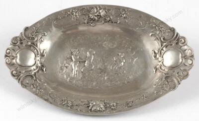 "Маленькое серебряное блюдо Neorenaissance" Германия, конец 19 века - Изображение 1 из 4
