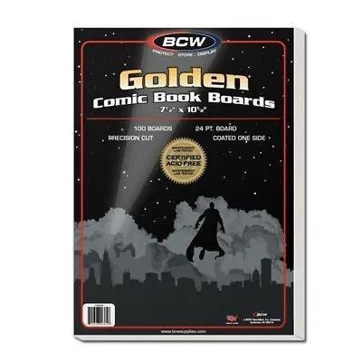 Case Of 1000 BCW Golden Age Comic Book Backing Boards - Acid Free White Backers • 169.24£