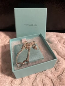 Tiffany & Co. Sterling Silver 925 Infinity Double Chain Necklace 18 Inch - Picture 1 of 16