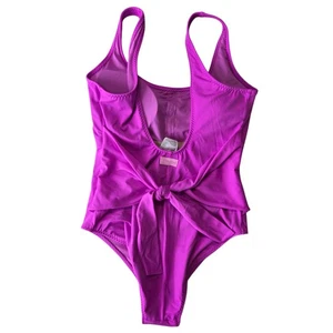 Fabletics Swimsuit Womens Medium NEW Scoop Tie Back One Piece Pink Escape - Picture 1 of 9