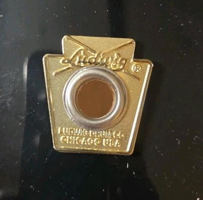Ludwig Keystone  Drum Badge & Grommet Reproduction Actual sizes REPLACEMENT  - Image 1 of 4