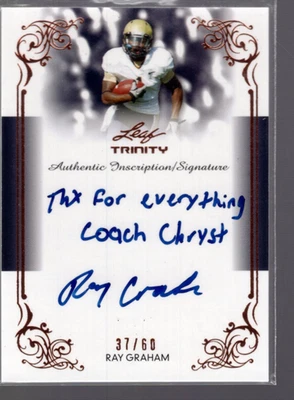 B7702- 2013 Leaf Trinity Inscriptions Bronze #DIRG1 Ray Graham Auto /60 - NM-MT - Image 1 of 2