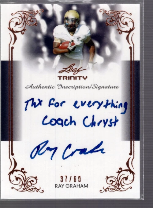 B7702- 2013 Leaf Trinity Inscriptions Bronze #DIRG1 Ray Graham Auto /60 - NM-MT - Image 1 of 2