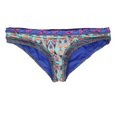Maaji Tropical Fruit Print Bikini Bottoms, Mixed Pattern Reversible Small - Image 1 of 4