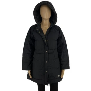 Lee WORKWEAR Cappotto Giacca Parka Piumino Donna Nero con Cappuccio Taglia XL - Foto 1 di 10