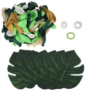 134Pcs Jungle Party Balloon Arch Green Balloon Decoration, with Artificial8541 - Picture 1 of 8