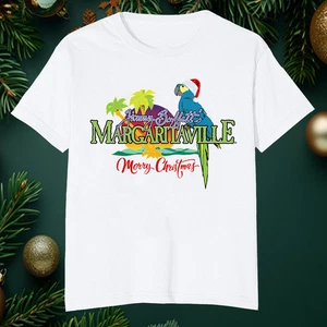 T-Shirt Jimmy Buffett Margaritaville Merry Christmas Santa weiß alle Größen PP95 - Bild 1 von 3