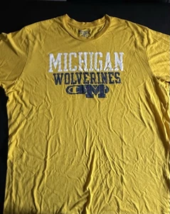 Michigan Wolverines Tshirt weich, 2XL, gebraucht, leuchtend gelb mit blau siehe Fotos - Bild 1 von 9