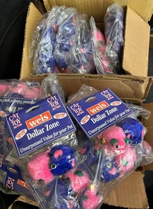 24 Packages Weis Dollar Zone cat toys Fuzzy pom ball mice mouse Kitten toys lot - Picture 1 of 1