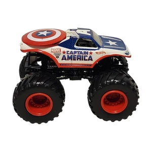 Hot Wheels Monster Jam Captain America 1:64 Monster Truck Toy Marvel Mattel - Picture 1 of 7