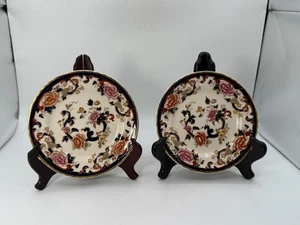 Pair of  Vintage Masons Patent England Mandalay Sandwich Plates 6.5" STANDS N/I - Picture 1 of 10