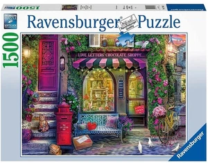 NEW Ravensburger 1500 Pieces Jigsaw Puzzle 14+ Ages Love Letters Chocolate Shop - Picture 1 of 2