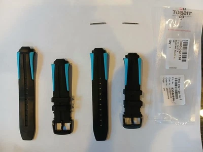 Tissot T-Race Cycling T111417A Black / Blue Rubber Watch Band - Image 1 of 4