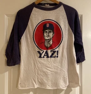 Maglietta Carl Yastrzemski Yaz Pensionamento 1983 Boston Red Sox Misure in foto - Foto 1 di 8