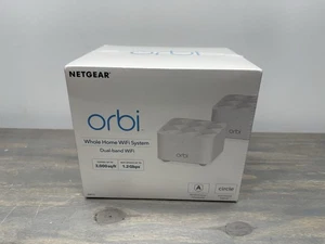 Netgear Orbi Mesh Wi-Fi System 2 Pack Up to 3,000 SF 1.2Gbps (RBK12-100) - New! - Picture 1 of 4