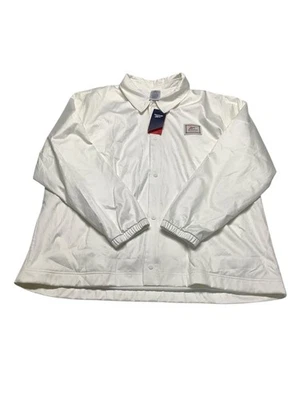 Abrigo Chaqueta Reebok Hombre Entrenadores XXL Blanco Sólido Foto 1 de 3
