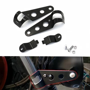 Universal Black Fork Mount Headlight Bracket for Honda Kawasaki Suzuki Yamaha - Bild 1 von 8