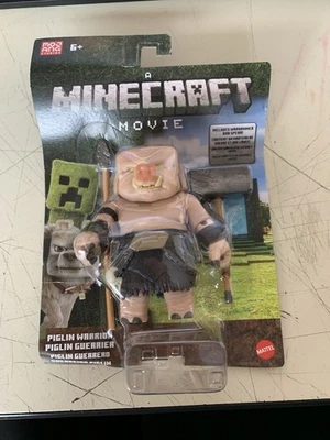 Una película de Minecraft Piglin Warrior Warhammer y Spear 4" Figura Mattel Juguete 2025 Nuevo Foto 1 de 4