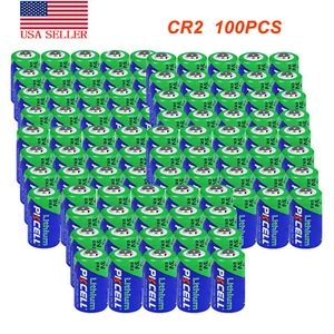 100Pcs CR2 batteries 3V 850mAh CR17355 DLCR2 EL1CR2 Camera Photo Li-MnO2 PKCELL - Picture 1 of 7