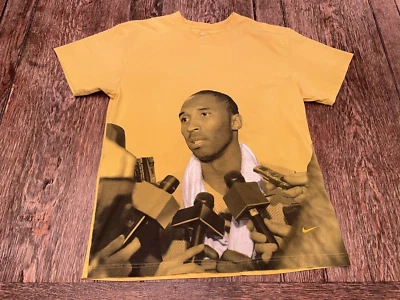 KOBE BRYANT men's M medium yellow NIKE Dri-Fit shirt Los Angeles Lakers wow RARE - Image 1 of 4