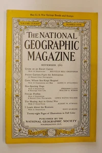 THE NATIONAL GEOGRAPHIC MAGAZINE NOVEMBER 1943 CRUISE ON ESCORT CARRIER GN1638 - Picture 1 of 3
