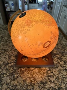 Vintage George F. Cram's Antique Illuminated 12" World Globe Light Up Lamp - Picture 1 of 6