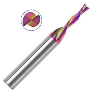 1pc Down Cut Spiral End Mill 1/4" Shank 2 Flute CNC Router Bit 1/8" Dia For Alu - Picture 1 of 9