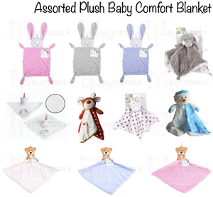 Baby Comforter Security Blanket Teddy Elephant Newborn Infant Boys Girls Snuggle - Picture 1 of 46