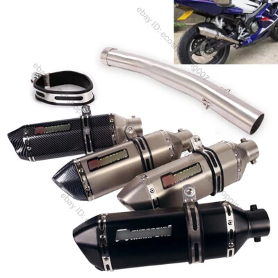 For Honda CBR600F4i 2001-2007 Exhaust System Slip On Muffler Pipe Mid Link Tube - Image 1 of 4