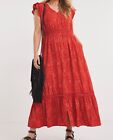 New Joe Browns Red Lace Print Maxi Dress 16 18 20 22 24 26 28 Rrp £65