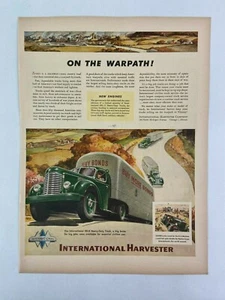 International Harvester Truck WWII Magazine Ad 10.75 x 13.75 Airline Of US - Picture 1 of 2