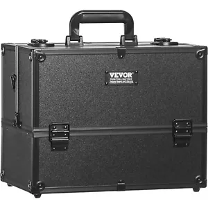 VEVOR Makeup Train Case 370MM Large Portable Cosmetic Case 6 Tier Trays - Picture 1 of 12