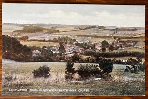 LOUDWATER FROM FLACKWELL HEATH GOLF COURSE Antique c1925 Colour Photo Post Card - Picture 1 of 2