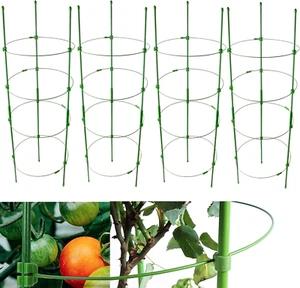Adjustable Tomato Plant Support Cages 36 Inches Garden Cucumber Trellis, Stake w - Picture 1 of 12