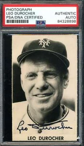 Leo Durocher PSA DNA Coa Signed Vintage 1951 Photo Autograph - Picture 1 of 1